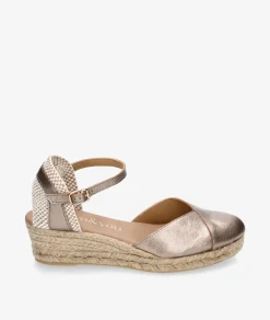 Alpargatas bloom&you DALIA en taupe metalizado