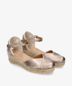 Alpargatas bloom&you DALIA en taupe metalizado