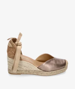 Alpargatas bloom&you PETUNIA en taupe metalizado