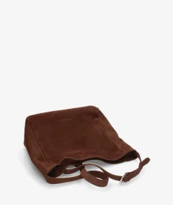 Bolso de piel BLOOM - CNP TEXAS en serraje marrón