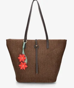 Bolso de rafia bloom&you IT BASKET en marrón