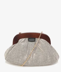 Bolso de rafia pabloochoa.shoes 21021 en negro