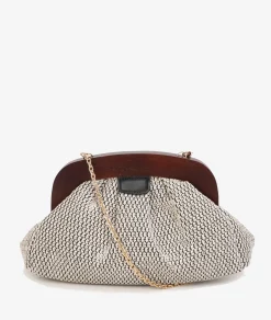 Bolso de rafia pabloochoa.shoes 21021 en negro