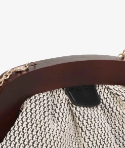 Bolso de rafia pabloochoa.shoes 21021 en negro