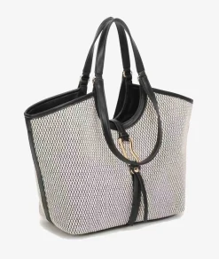 Bolso de rafia pabloochoa.shoes 21023 en negro