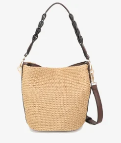 Bolso de rafia pabloochoa.shoes 20953 en camel