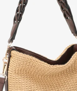 Bolso de rafia pabloochoa.shoes 20953 en camel