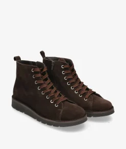 Botas Kénnebec 551 CREMALLERA en serraje marrón