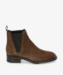 Botines Alpe 2349 en serraje marrón