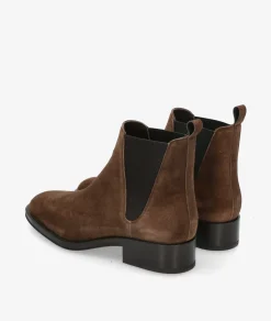 Botines Alpe 2349 en serraje marrón