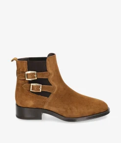 Botines Alpe 5187 en serraje cuero