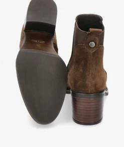 Botines Alpe 2202 en serraje marrón