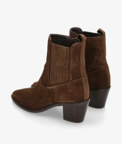 Botines Alpe 5213 en serraje marrón