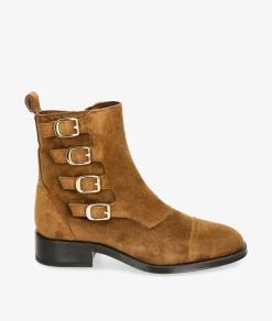 Botines Alpe 2322 en serraje cuero