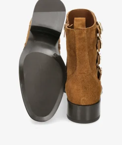 Botines Alpe 2322 en serraje cuero