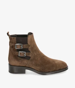 Botines Alpe 5187 en serraje marrón