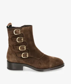 Botines Alpe 2322 en serraje marrón