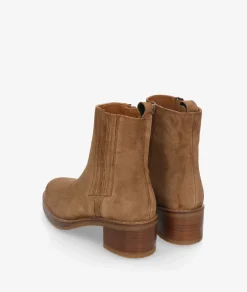 Botines Alpe 2617 en serraje cuero