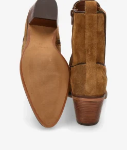 Botines Alpe 5213 en serraje cuero