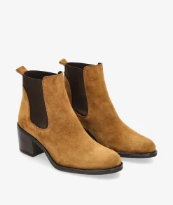 Botines Alpe 2202 en serraje cuero