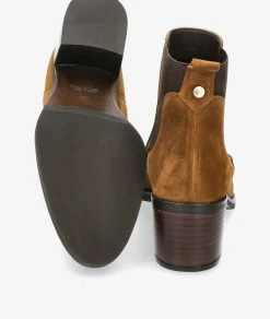 Botines Alpe 2202 en serraje cuero