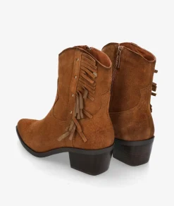 Botines Carmela 162663 en serraje cuero