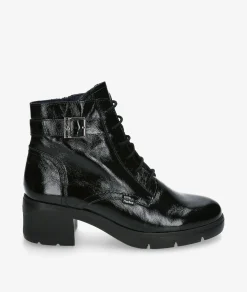 Botines Fluchos F2107 en charol negro