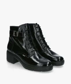 Botines Fluchos F2107 en charol negro
