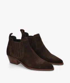 Botines LOL KORA 7231 en serraje marrón