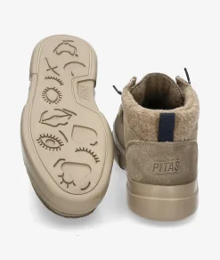 Botines Walk in Pitas GARDA en serraje taupe