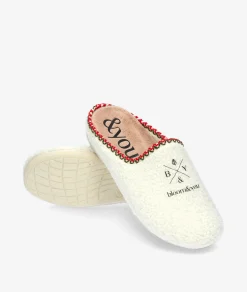 Chinela bloom&you BLOOM ETHNIC SLIPPERS en hueso