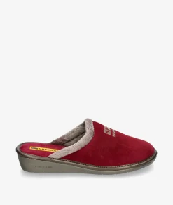 Chinela Nordikas 238-O/8 en serraje burdeos
