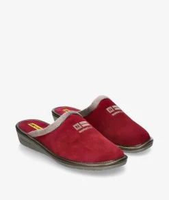 Chinela Nordikas 238-O/8 en serraje burdeos