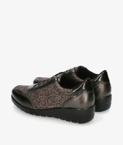 Deportivos DOCTOR CUTILLAS 45419 en serpiente taupe