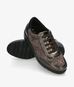 Deportivos DOCTOR CUTILLAS 45419 en serpiente taupe