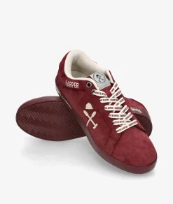 Deportivos HARPER&NEYER SUPERBOWL COLOURS en serraje burdeos