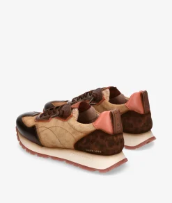 Deportivos Hispanitas CHI254312 en serraje taupe