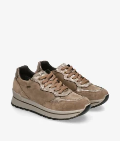 Deportivos Igi&Co 8676511 en serraje taupe