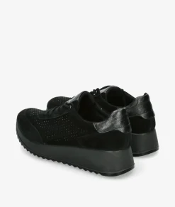 Deportivos Imac 858220 en serraje negro