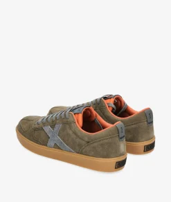 Deportivos MUNICH BREAK en serraje kaki