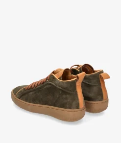 Deportivos Walk & Fly EST-03-104 en serraje kaki