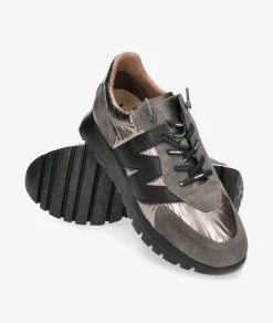 Deportivos Wonders A-2464 en plomo