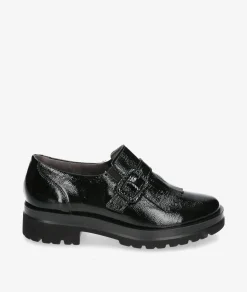 DOBLE PISO Pitillos 10097 en charol negro