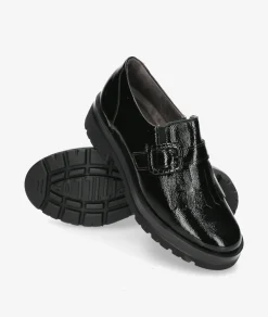 DOBLE PISO Pitillos 10097 en charol negro