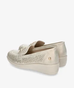 Mocasines Amarpies 30118 en platino