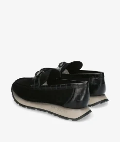 Mocasines Hispanitas BHI254400 en serraje negro