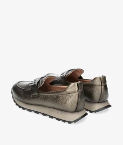 Mocasines Hispanitas HI243621 en taupe metalizado