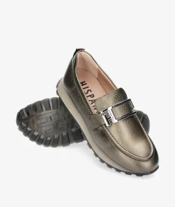 Mocasines Hispanitas HI243621 en taupe metalizado