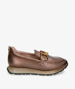 Mocasines Hispanitas HI254386 en taupe metalizado
