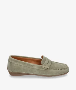 Mocasines pabloochoa.shoes 94239 en serraje kaki